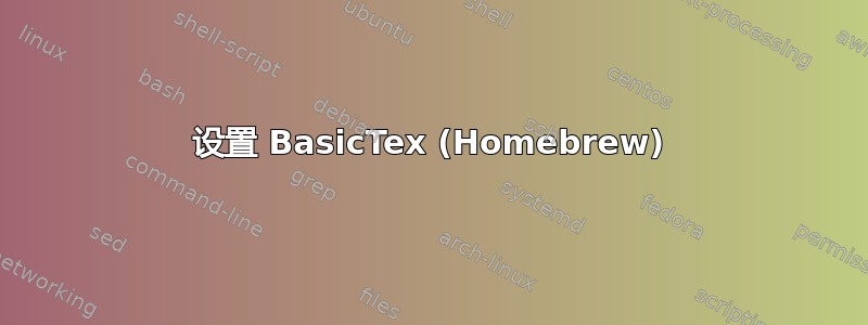 设置 BasicTex (Homebrew)