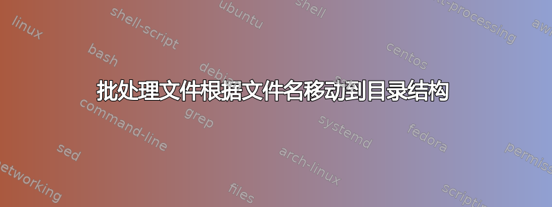 批处理文件根据文件名移动到目录结构