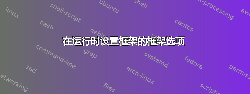 在运行时设置框架的框架选项