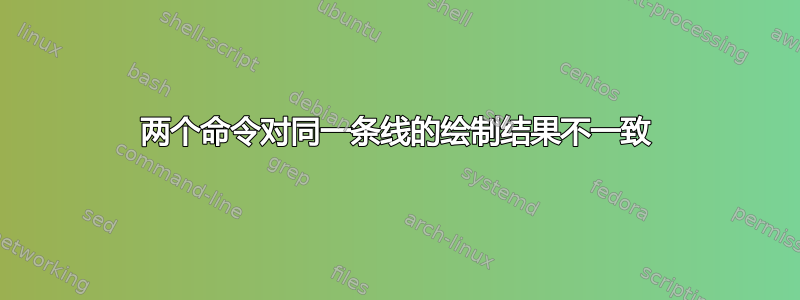 两个命令对同一条线的绘制结果不一致