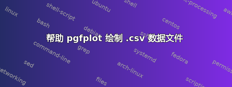 帮助 pgfplot 绘制 .csv 数据文件