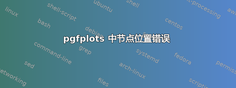 pgfplots 中节点位置错误