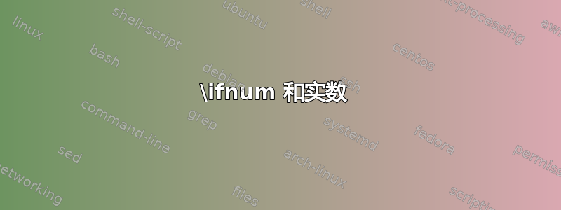 \ifnum 和实数 