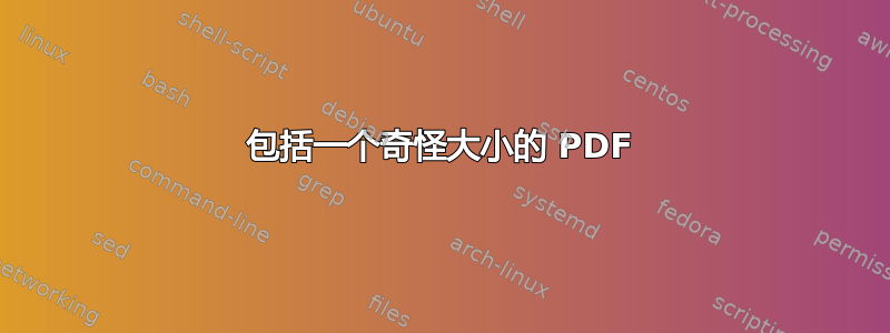 包括一个奇怪大小的 PDF