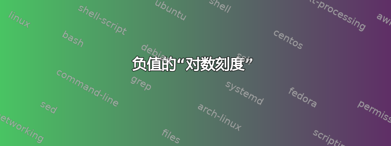 负值的“对数刻度”