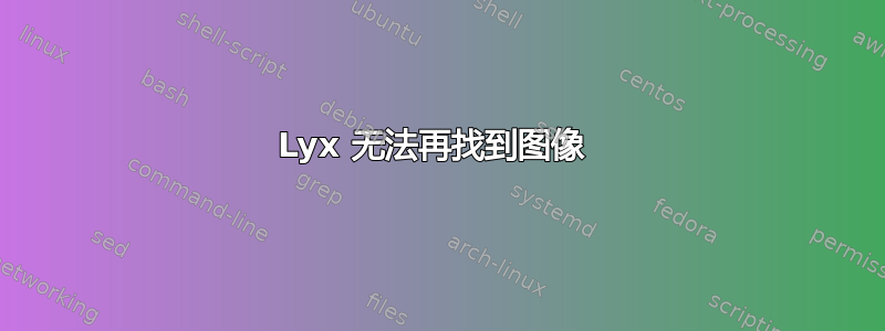 Lyx 无法再找到图像 