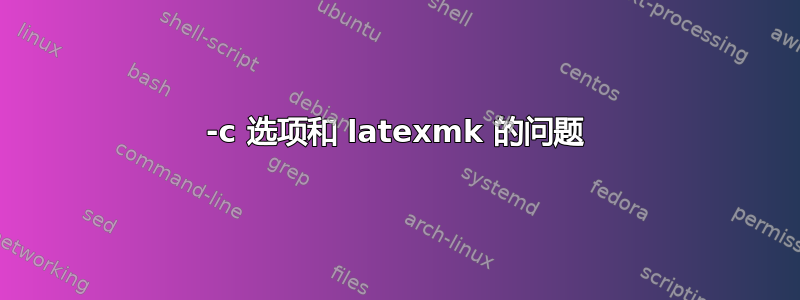 -c 选项和 latexmk 的问题