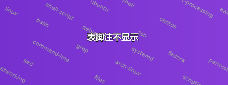 表脚注不显示