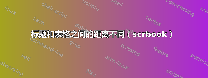 标题和表格之间的距离不同（scrbook）