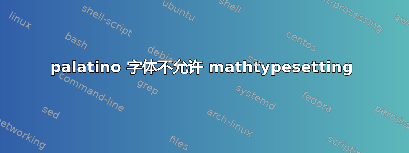 palatino 字体不允许 mathtypesetting