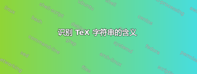 识别 TeX 字符串的含义