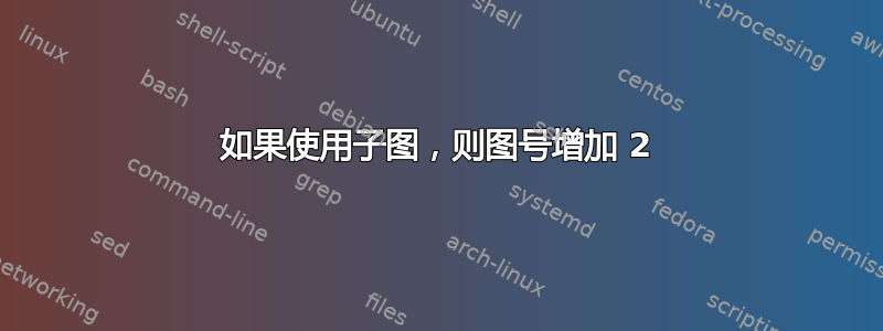 如果使用子图，则图号增加 2