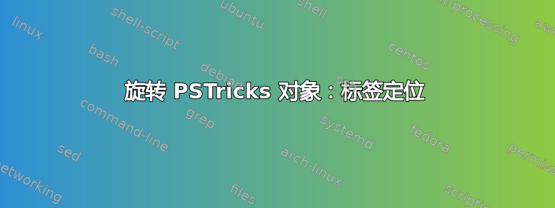 旋转 PSTricks 对象：标签定位