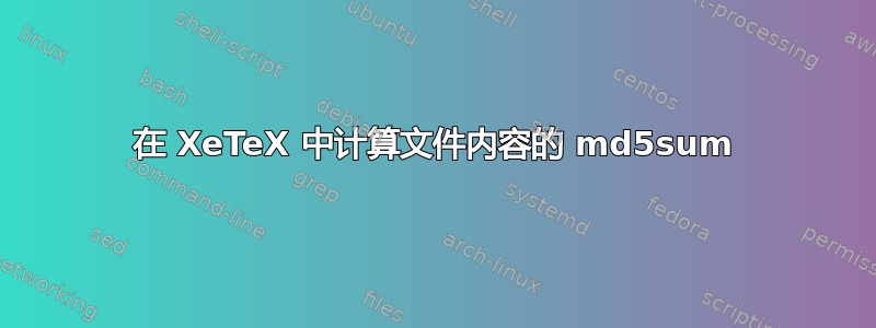 在 XeTeX 中计算文件内容的 md5sum