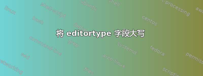 将 editortype 字段大写