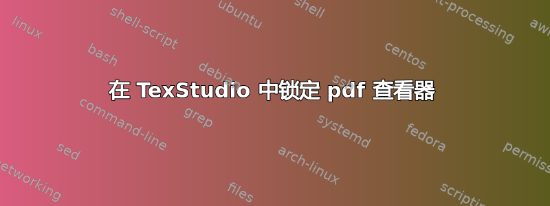 在 TexStudio 中锁定 pdf 查看器