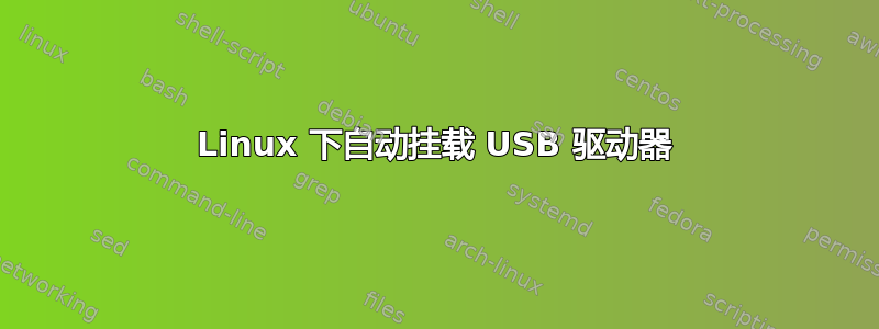 Linux 下自动挂载 USB 驱动器