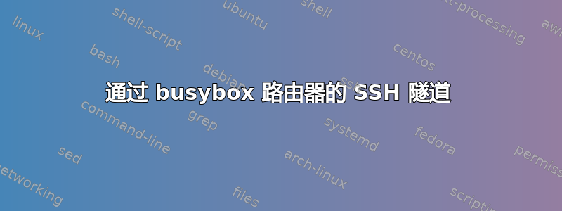 通过 busybox 路由器的 SSH 隧道