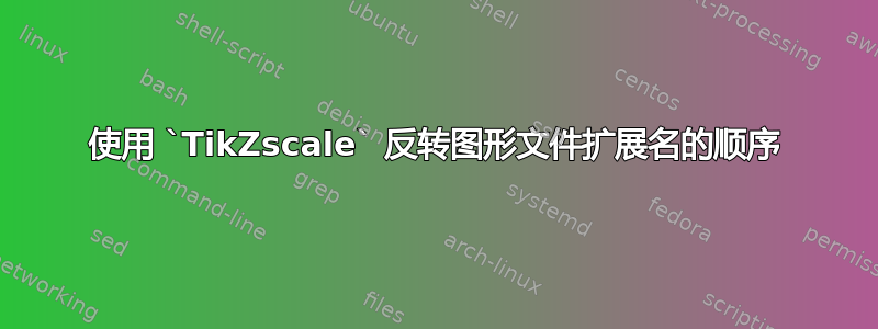 使用 `TikZscale` 反转图形文件扩展名的顺序