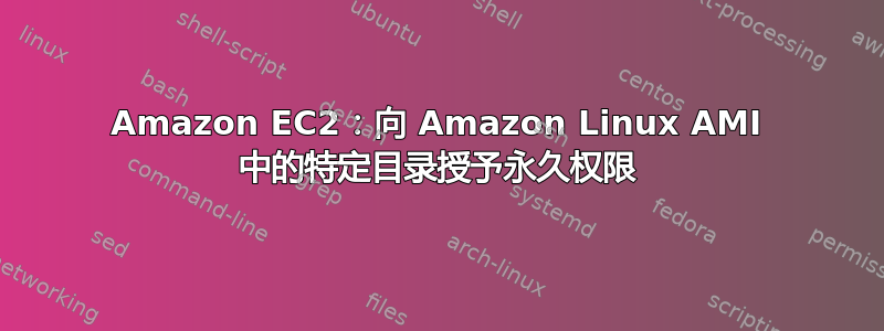 Amazon EC2：向 Amazon Linux AMI 中的特定目录授予永久权限