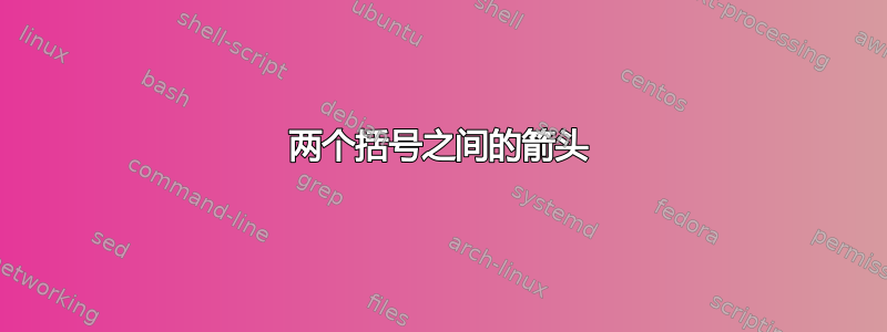 两个括号之间的箭头