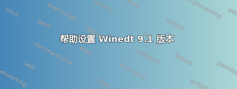 帮助设置 Winedt 9.1 版本