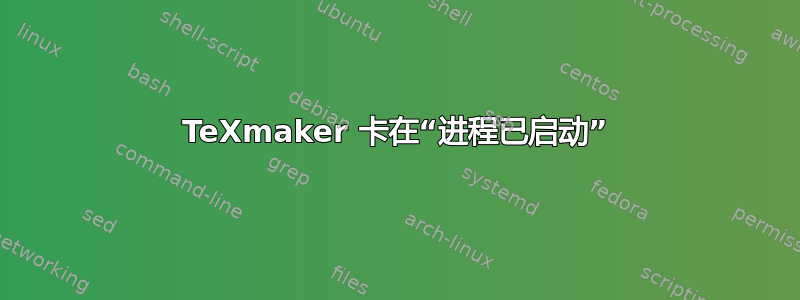 TeXmaker 卡在“进程已启动”