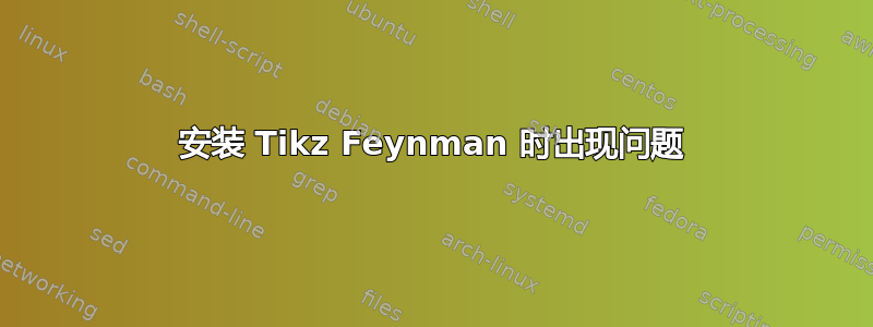 安装 Tikz Feynman 时出现问题