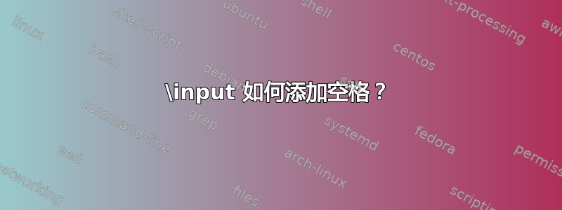 \input 如何添加空格？