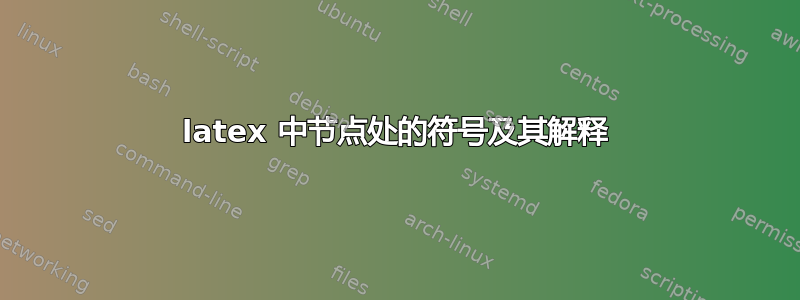 latex 中节点处的符号及其解释