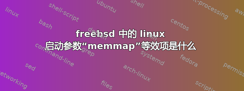 freebsd 中的 linux 启动参数“memmap”等效项是什么