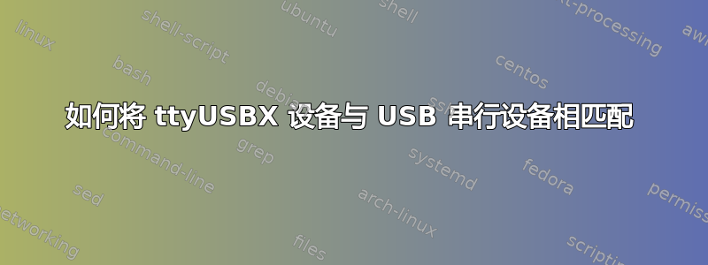 如何将 ttyUSBX 设备与 USB 串行设备相匹配