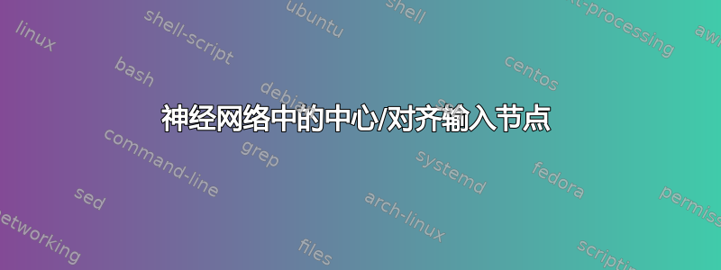 神经网络中的中心/对齐输入节点