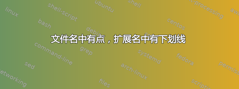 文件名中有点，扩展名中有下划线