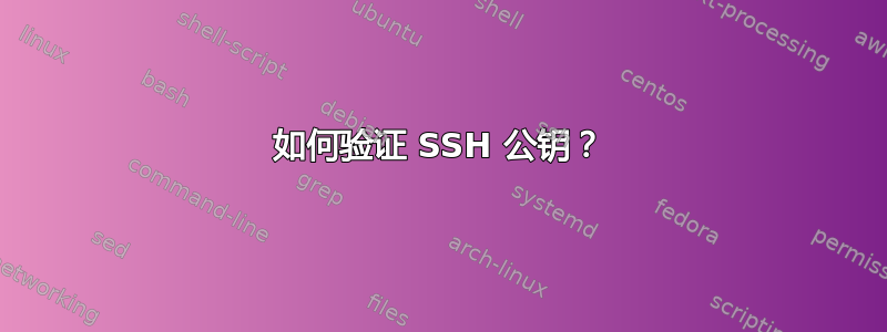 如何验证 SSH 公钥？