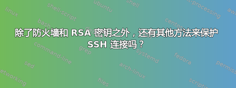 除了防火墙和 RSA 密钥之外，还有其他方法来保护 SSH 连接吗？