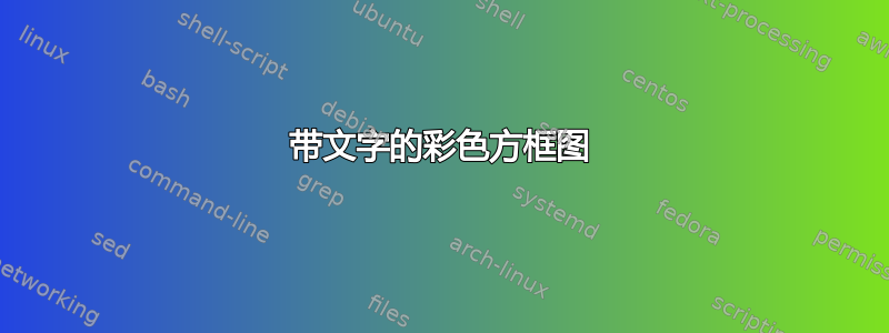 带文字的彩色方框图