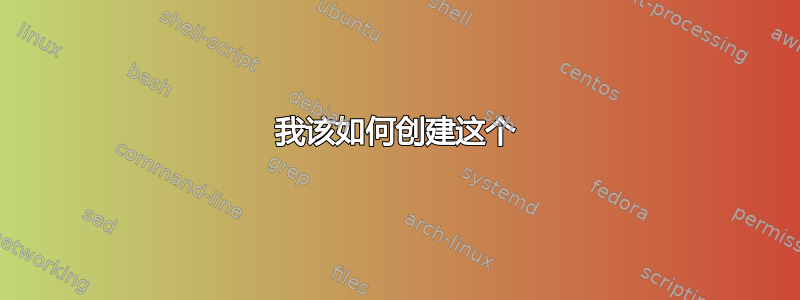 我该如何创建这个