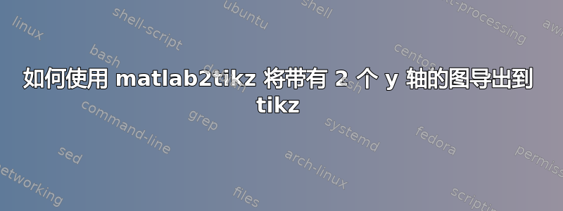 如何使用 matlab2tikz 将带有 2 个 y 轴的图导出到 tikz