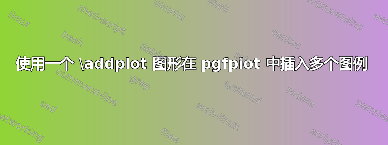 使用一个 \addplot 图形在 pgfplot 中插入多个图例