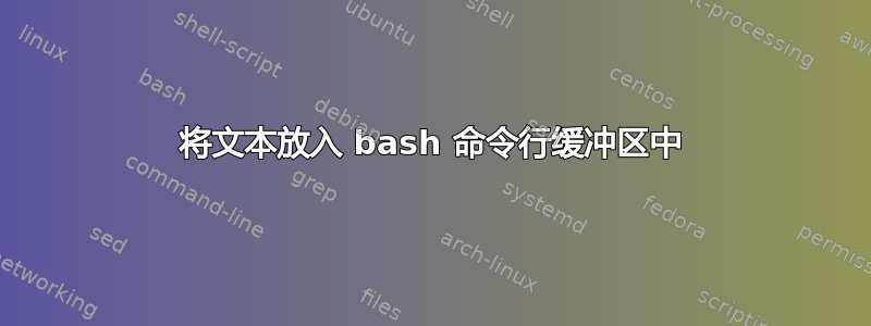 将文本放入 bash 命令行缓冲区中