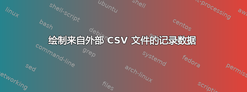 绘制来自外部 CSV 文件的记录数据