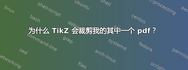 为什么 TikZ 会裁剪我的其中一个 pdf？