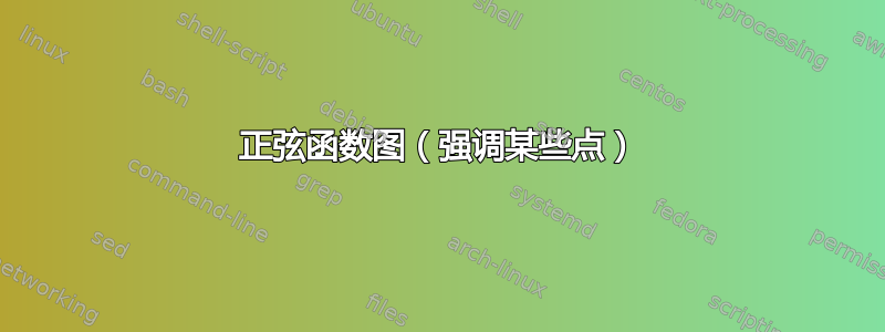 正弦函数图（强调某些点）