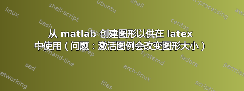 从 matlab 创建图形以供在 latex 中使用（问题：激活图例会改变图形大小）