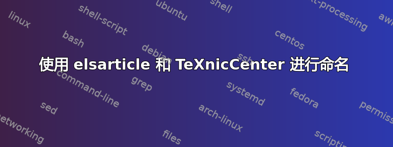 使用 elsarticle 和 TeXnicCenter 进行命名