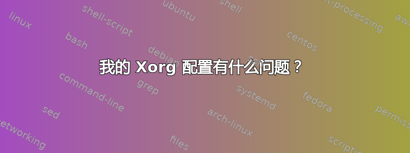 我的 Xorg 配置有什么问题？