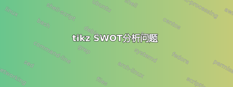 tikz SWOT分析问题