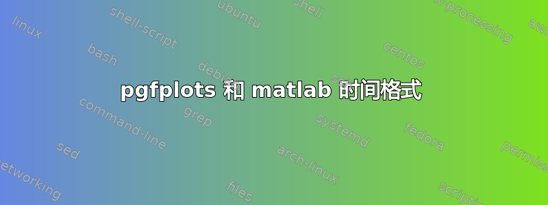 pgfplots 和 matlab 时间格式