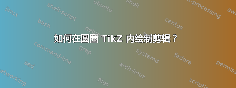 如何在圆圈 TikZ 内绘制剪辑？